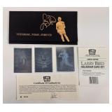 Larry Bird Hologram Card Set w/COA Numbered