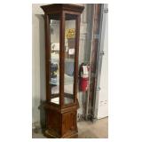 Mirrored display cabinet, 2 shelves