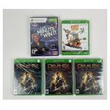 5 Xbox sealed video games