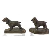 Cast Metal Spaniel Dog Figurines