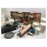 Decorative Items, Framed Art, Lion Busts