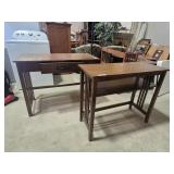 Mission Style Wood desk & hallway table