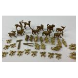 Gold-Tone Brass Animal Figures, Ornaments, Charms