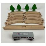 Amtrak Wooden Train Tracks, Trees, SEPTA Train