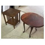 2 side tables: craftsman style, dropleaf