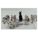 Vintage Animal Figurine Collection: Zebra, Horse,
