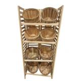 Woodland Marketing 1/2 Bushel Basket Wood Display