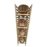 Woodland Marketing 1/2 Bushel Basket Wood Display