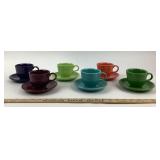 Fiesta Homer Laughlin Cups And Saucers