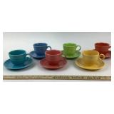 Homer Laughlin Fiesta Cups And Saucers