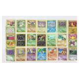 25 Pokï¿½mon vintage trading cards