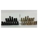 Stone chess pieces