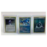 3 Pokï¿½mon vintage holographic cards
