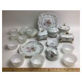 Glassware: Leona Kintner, Milk Glass Teacups & Sau