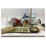 Glassware, Candle Holders, Decorative Plates, Vase