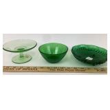Green Glassware: Arcoroc Berry Bowl, Anchor Hockin