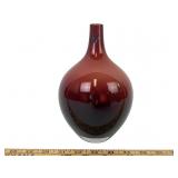 Scandinavian Blown Glass Ruby Red Vase