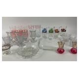Decorative Glassware, Car Motif Tumblers, Etched G