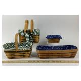 Longaberger Baskets With Liners
