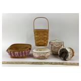 Longaberger Handwoven Baskets with Lids