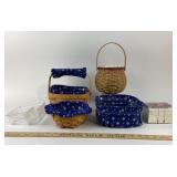 Longaberger Handwoven Baskets With Liners