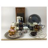 Snap-On Mugs, Beer Steins, Silver Trays, Plush Bea