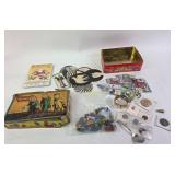 Barnum's Animal Tin, Tiddledy Winks Game, Coins, J