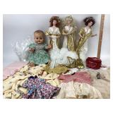 Vera Bradley Case, Porcelain Angels, Baby Doll & C