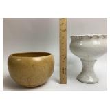Haeger Bowl & McCoy Crackle Glaze Vase