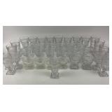 Pressed Glass Goblets, Tumblers, Dessert Cups