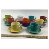 Homer Laughlin Fiesta Cups And Saucers