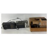 Brimberger Projector, Radio Shack Radio, AM FM Rad