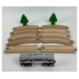 Amtrak Wooden Train Tracks With SEPTA Silverliner