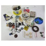 Sewing Buttons, Marbles