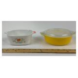 Pyrex Yellow Casserole Dish, Corning Ware Dish