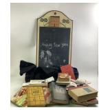 Cookbooks, Chalkboard, Women's Shoes, Bags