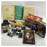 Johnny Cash, Aerosmith CDs, Zippo Lighters, Yearbo