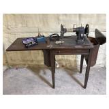 Rotary sewing machine table, accessories