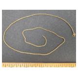 Broken 14K Gold Rope Chain Necklace