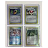 4 Pokï¿½mon vintage holographic cards