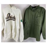XXL Vintage Notre Dame Hoodie & 3XL Swiss Tech