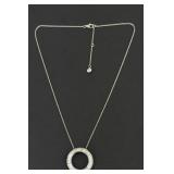 Sterling & stone pendant necklace. Total weight