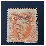 U.S. postage stamp Scott R6c 2 cents revenue bank