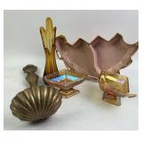 Northington, Swung vase, Carnival Glass Compotes