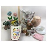 Decorative Ceramic Pitcher, Plates, Figurines +