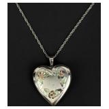 Sterling heart locket necklace 4.3 grams