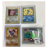 (3) Pokï¿½mon first edition trading cards: Horsea,