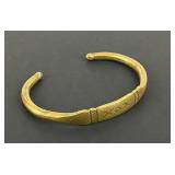 Vintage Decorative Engraved Solid Cuff Bracelet