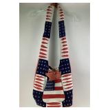 American Flag hobo sling bag Bohemian Patriotic