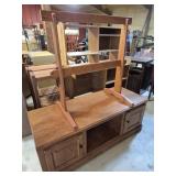 Wood Coffee Table With 2 Doors For Storage (22